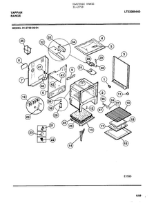 Electric Range Page 5 Diagram and Parts List for 31-2759  Tappan Range