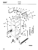 CABINET Diagram and Parts List for FRT22RGJB1  Frigidaire Refrigerator