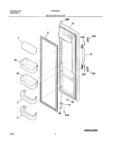REFRIGERATOR DOOR Diagram and Parts List for FRS23R3AW0  Frigidaire Refrigerator