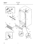 CABINET Diagram and Parts List for FFU17G3AW0  Frigidaire Freezer