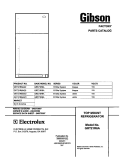 COVER Diagram and Parts List for GRT21R6AW2  Gibson Refrigerator