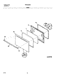 DOOR Diagram and Parts List for FGF303CWA  Frigidaire Range