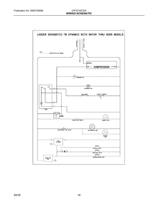 Wiring Schematic Diagram and Parts List for CRTE182TD0  Frigidaire Refrigerator