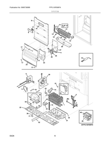 System Diagram and Parts List for FPFU19F8WFA  Frigidaire Freezer