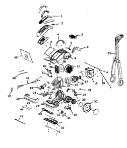 Part Location Diagram of 63307 Frigidaire Handle grip