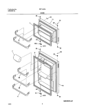 DOOR Diagram and Parts List for FRT14A2AZ3  Frigidaire Refrigerator
