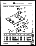 COOKTOP PARTS Diagram and Parts List for 32-2757-00-03  Tappan Range
