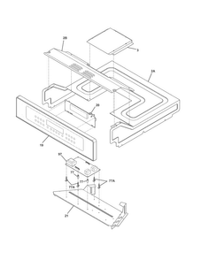 Control Panel Diagram and Parts List for FFET2725PSC  Frigidaire Wall Oven