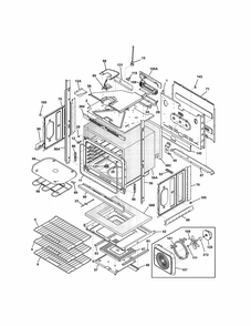 Lower Oven Diagram and Parts List for 79049532312  Kenmore Wall Oven