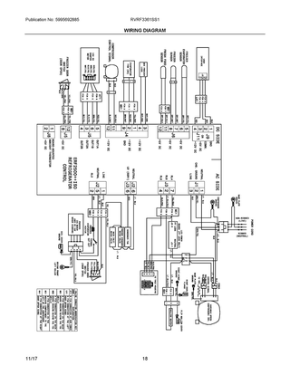 Wiring Diagram Diagram and Parts List for RVRF3361SS1  Frigidaire Refrigerator