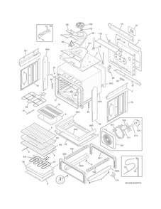 Body Diagram and Parts List for CGIS3065PFD  Frigidaire Range