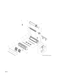 Recommended Spare Parts Diagram and Parts List for FFHP183WS20  Frigidaire Air Conditioner