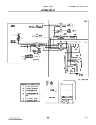 Wiring Diagram Diagram and Parts List for LFTR1835VF0  Frigidaire Refrigerator