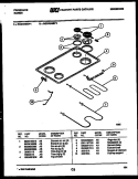 COOKTOP AND BROILER PARTS Diagram and Parts List for RGC434MDW2  Frigidaire Range