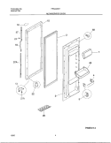 REFRIGERATOR DOOR Diagram and Parts List for FRS22ZGHD6  Frigidaire Refrigerator