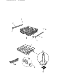 RACKS & WASH TOWER Diagram and Parts List for DWU4005W2  Kelvinator Dishwasher