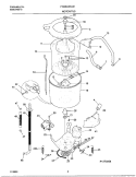 WSHR MTR, HOSE Diagram and Parts List for FWSB34RGS1  Frigidaire Washer