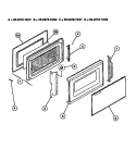 DOOR Diagram and Parts List for 56-2278-10-02  Tappan Microwave