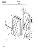 DOOR Diagram and Parts List for MFU16F3BW3  Frigidaire Freezer