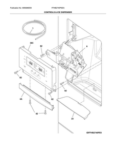 Dispenser Diagram and Parts List for FFHB2740PSEA  Frigidaire Refrigerator