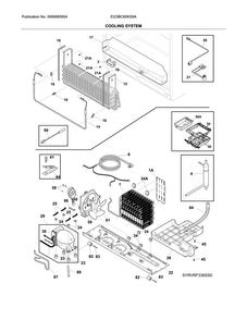 System Diagram and Parts List for EI23BC60KS9A  Electrolux Refrigerator