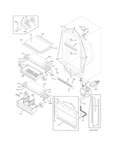 Cabinet Diagram and Parts List for FPRU19F8RFA  Frigidaire Refrigerator