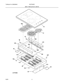 MAINTOP Diagram and Parts List for GLEC30S8CBC  Frigidaire Cooktop