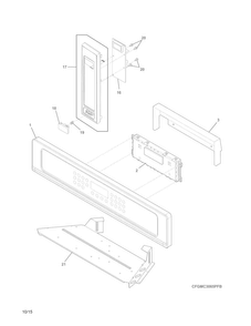 Control Panel Diagram and Parts List for FGMC3065PFD  Frigidaire Microwave Oven Combo