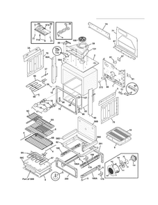 Body Diagram and Parts List for CGES3065KF5  Frigidaire Range