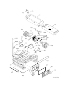 Motor Diagram and Parts List for EIED2CAQSW00  Electrolux Dryer