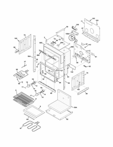 Lower Oven Diagram and Parts List for 79048763900  Kenmore Wall Oven