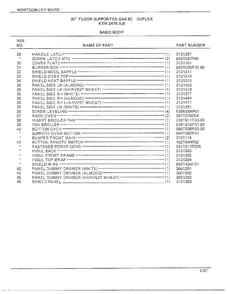 30" Floor/basic Body Page 3 Diagram and Parts List for 2488A  Frigidaire Range