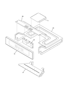 Control Panel Diagram and Parts List for FFEW2725PSA  Frigidaire Wall Oven