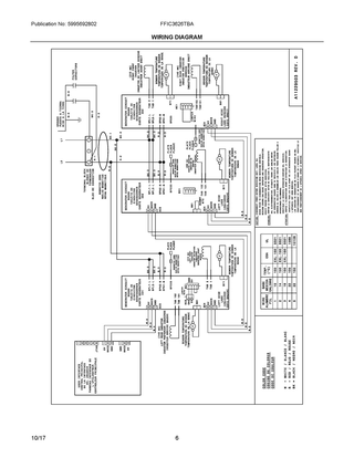 Wiring Diagram Diagram and Parts List for FFIC3626TBA  Frigidaire Cooktop