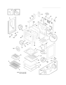Body Diagram and Parts List for CFEF3019MSC  Frigidaire Range