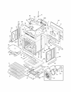 Lower Oven Diagram and Parts List for 79049533311  Kenmore Wall Oven