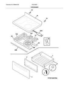 Part Location Diagram of 5304509079 Frigidaire MAIN TOP