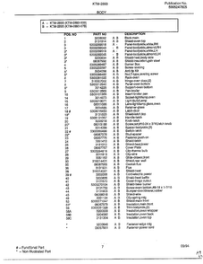 Body Page 2 Diagram and Parts List for 2893-80B  Frigidaire Range