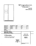 COVER Diagram and Parts List for FRS26F4CB1  Frigidaire Refrigerator