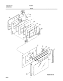 DOOR Diagram and Parts List for FES367DQA  Frigidaire Range