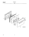 DOOR Diagram and Parts List for TGF605WFU1  Tappan Range