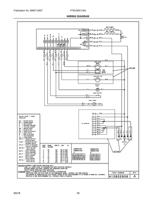 Wiring Diagram Diagram and Parts List for FFEH3051VSA  Frigidaire Range