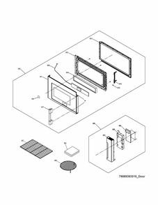 Control Panel,door,miscellaneous Diagram and Parts List for 79089393510  Kenmore Microwave