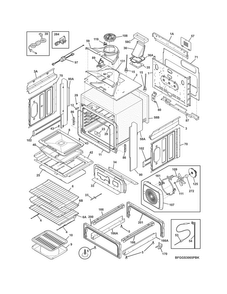 Body Diagram and Parts List for FGGS3065PBK  Frigidaire Range
