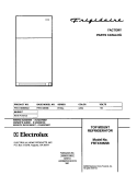 COVER Diagram and Parts List for FRTX18N5BW2  Frigidaire Refrigerator