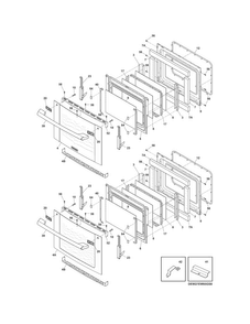 Doors Diagram and Parts List for EW27EW65GS8  Electrolux Wall Oven