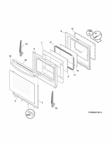 Part Location Diagram of 316602800 Frigidaire Door Vent Cap