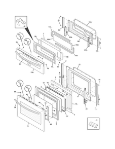 Doors Diagram and Parts List for FGEF301DNFA  Frigidaire Range