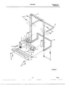 Dishwasher Page 10 Diagram and Parts List for FDB765RB  Frigidaire Dishwasher