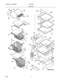 SHELVES Diagram and Parts List for GHSC39EHPB1  Frigidaire Refrigerator